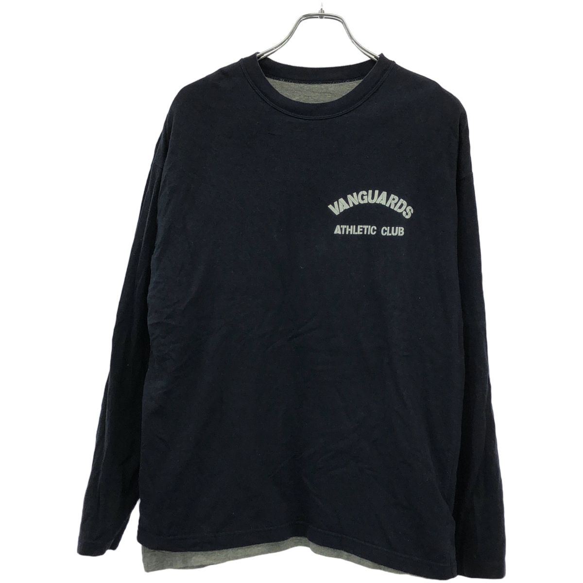 INSCRIRE アンスクリア 22AW VAN Vanguards Athletic Club Layered Tee レイヤードTシャツ I22AW-BC44 ネイビー グレー M