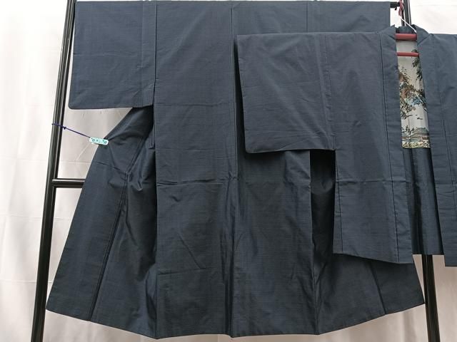 平和屋着物男性 本場大島紬 アンサンブル 亀甲文様 正絹 逸品
