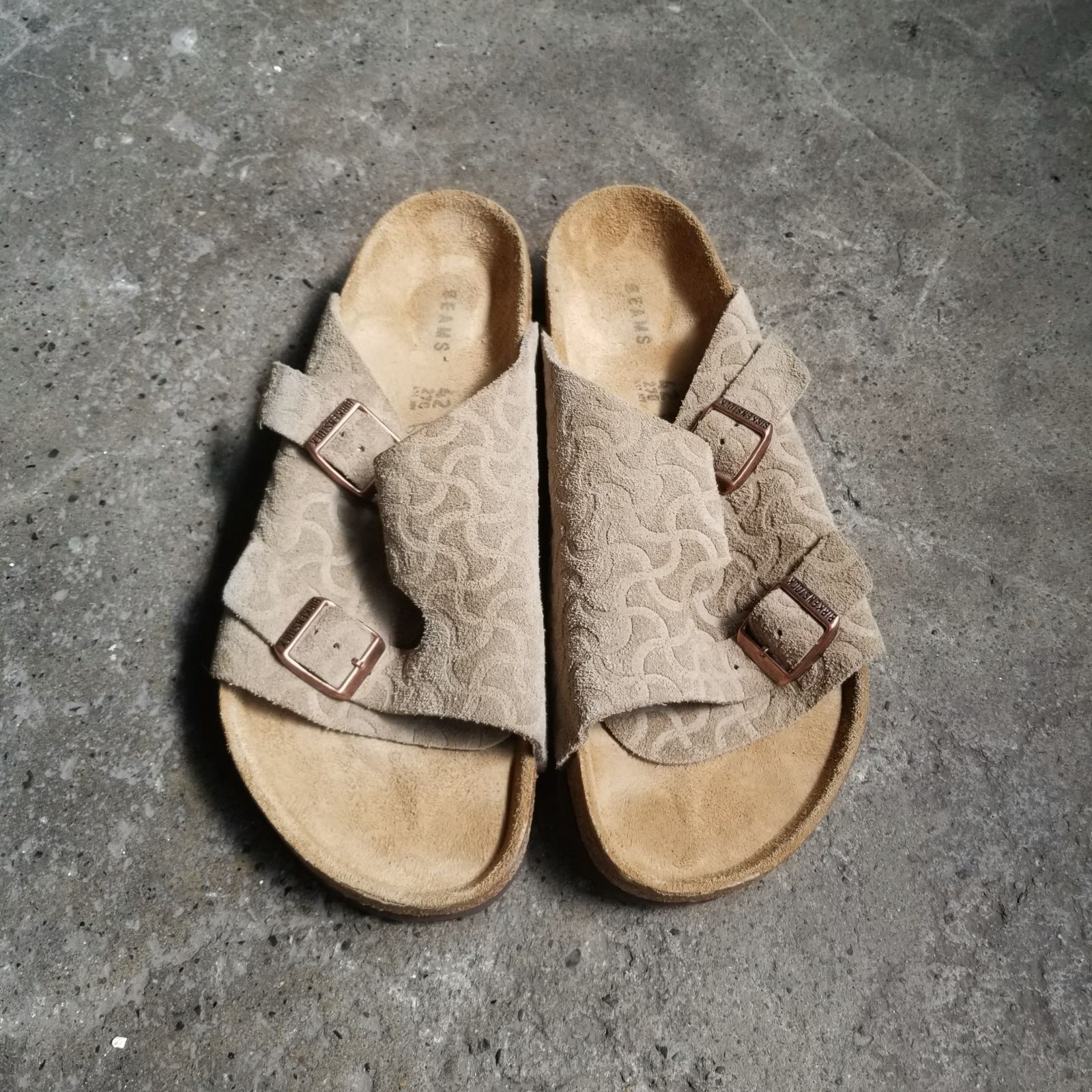 即完売品　BIRKENSTOCK×BEAMS 別注ZURICHチューリッヒ　42 BIRKENSTOCK BEAMS別注 Zurich BONE PATTERN 42