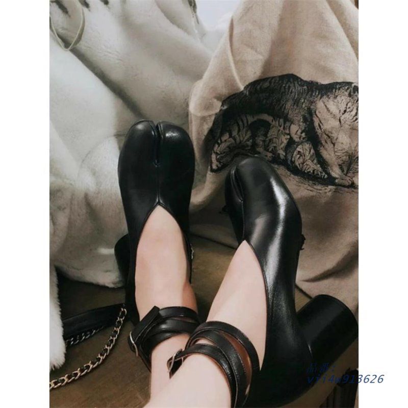 サンダル 足袋 足袋パンプス パンプス 結婚式 足袋サンダル PU パーティ 大きいサ ハイヒール チャンキーヒール ヒール ストラップ vii4w913626