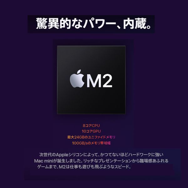 未開封品】Apple Mac mini MMFK3J/A A2686 M2 2023 小型デスク macOS