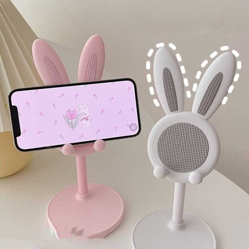 スマホスタンド ピンク うさぎ型 高さ・角度調節機能付き - メルカリ