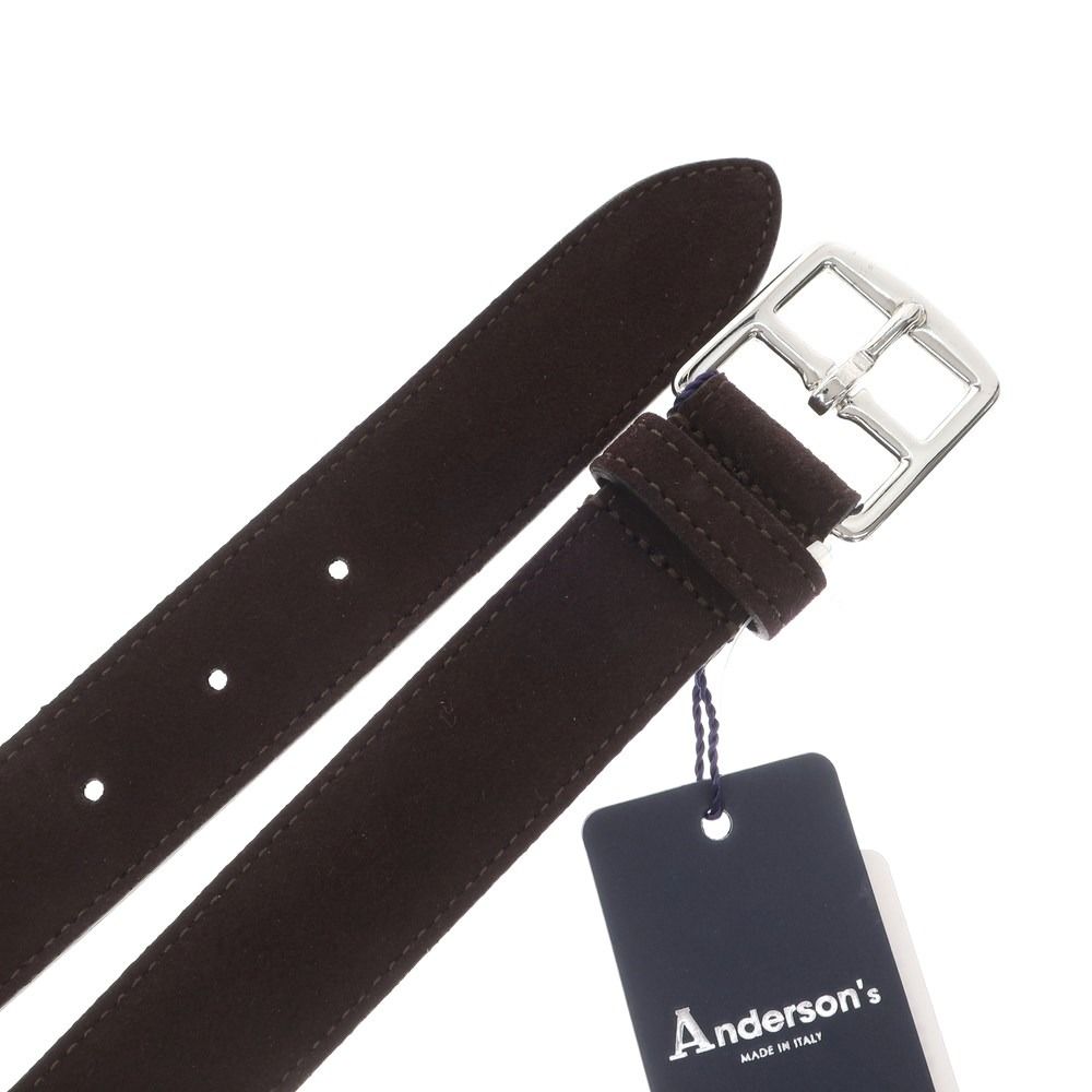 Anderson's スエードレザー ベルト ダークブラウン【サイズ85】 新品】アンダーソンズ Andersons スエードレザー ベルト ダーク