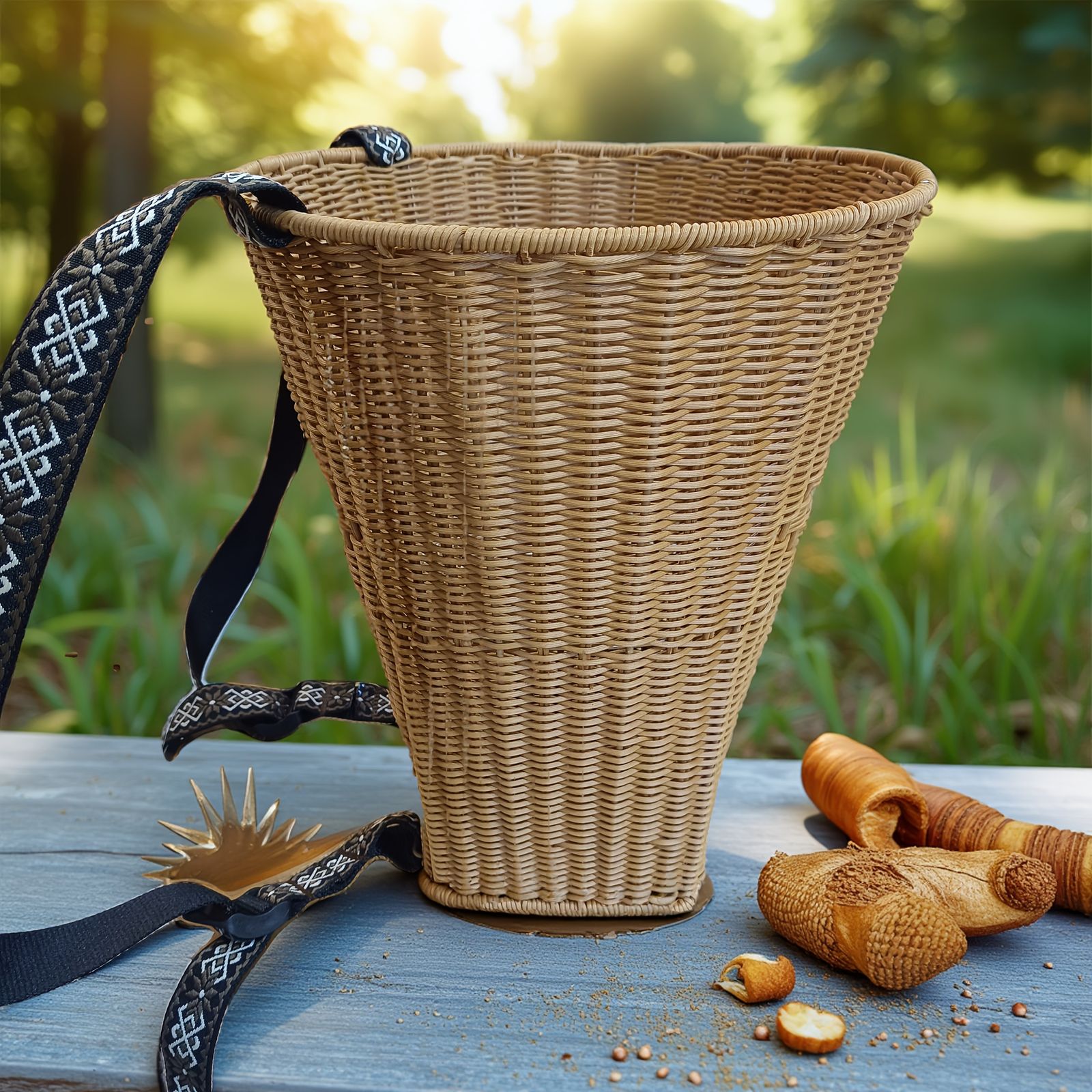 ラタン手織りバスケット 選べる用途 ショルダーバッグ 収納 ペット用 装飾に最適 PP製 感謝祭 ハロウィン クリスマスギフトにも DECORATOM_COM_BR