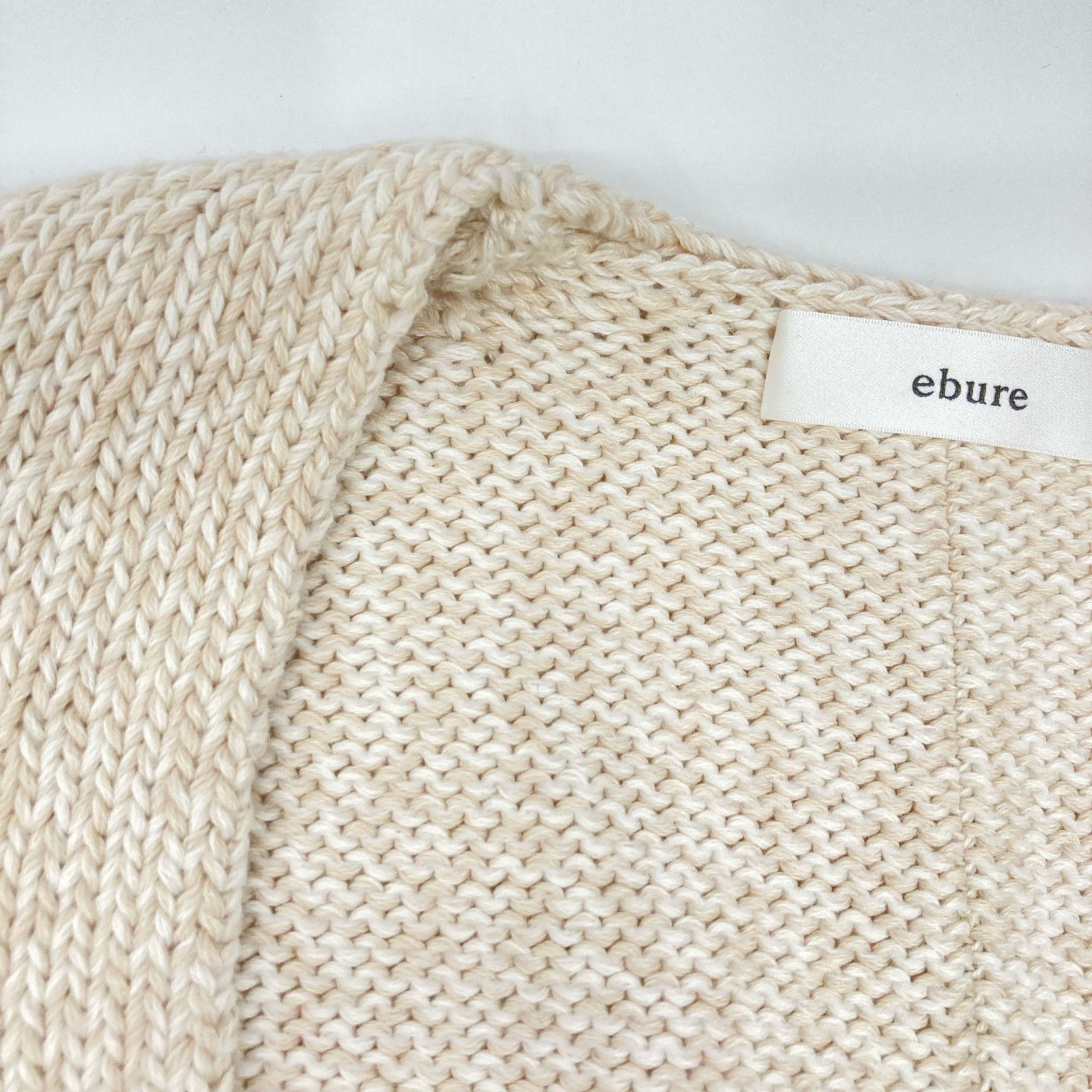 ebure エブール タグ付未使用 カラーミックスローゲージ ニットプルオーバー ebure エブール タグ付未使用 カラーミックスローゲージ ニット