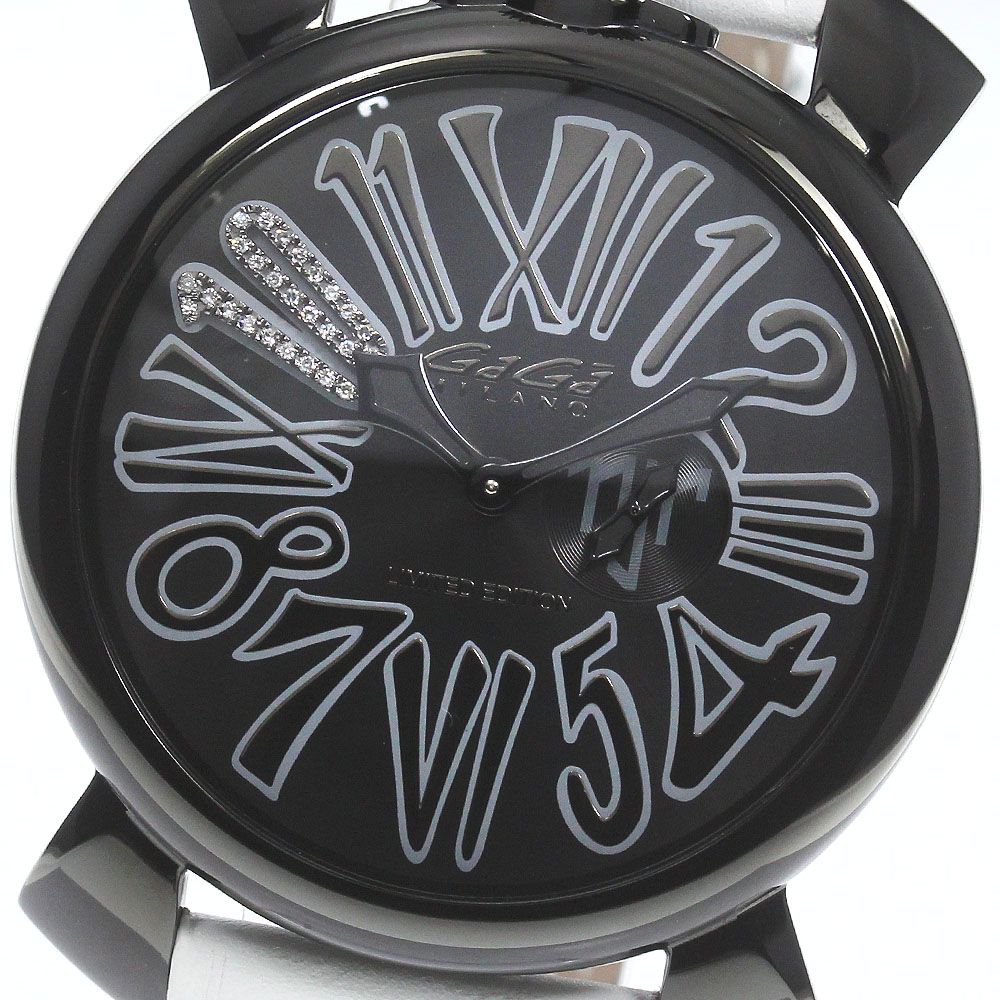 軽い擦り傷ベルトブレスレットガガミラノ マヌアーレ48 スモールセコンド 5011.08 メンズ - 腕時計(アナログ)