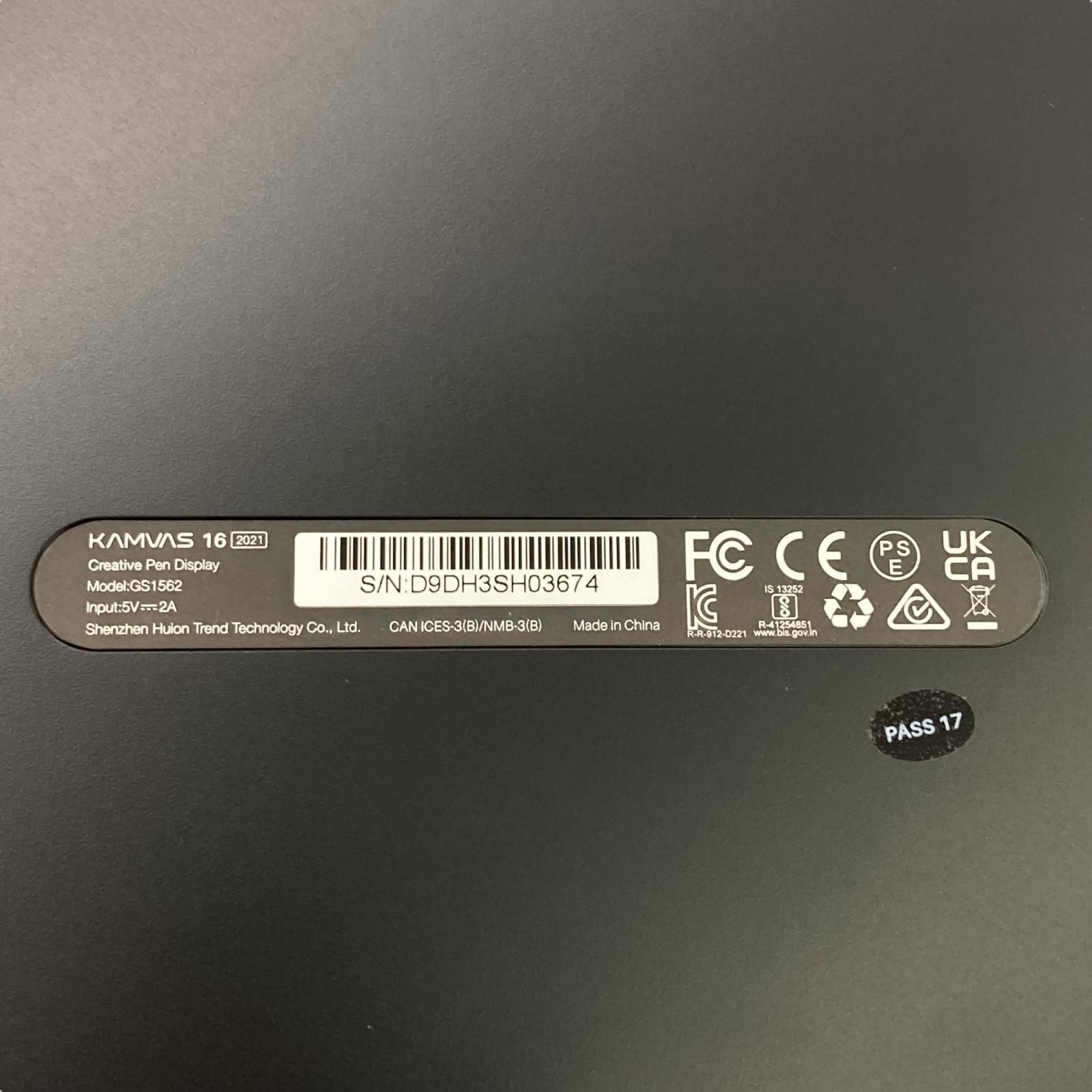 186000 HUION 液タブ Kamvas 16 2021 15.6インチ き 付き 通電 済み VETTDRUCK_DE