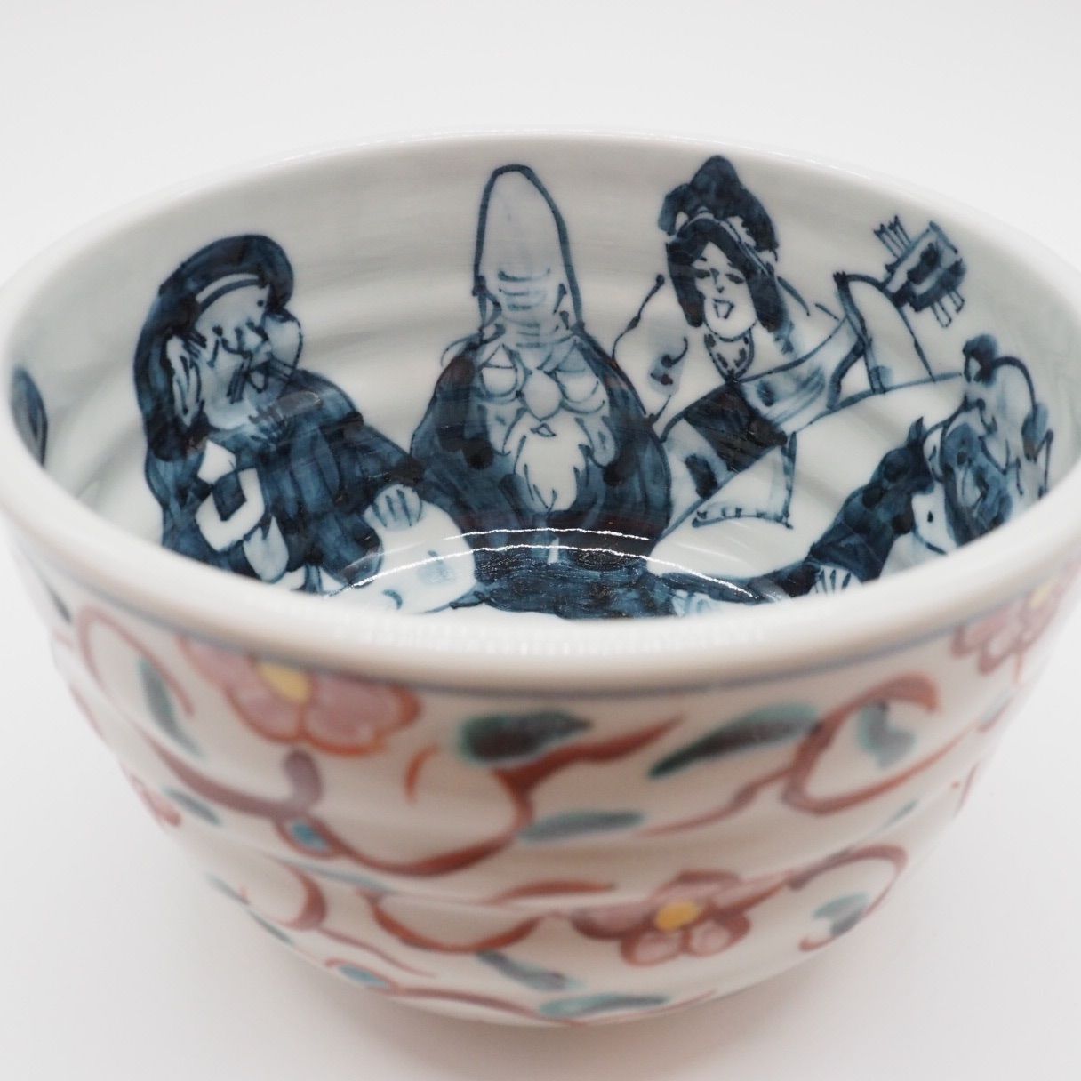 清水焼　村田幸之介　山水画　陶額 清水焼 村田幸之介 山水画 陶額