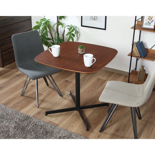 カフェテーブル 約75×75cm BR ブラウン 組立品 代引不可