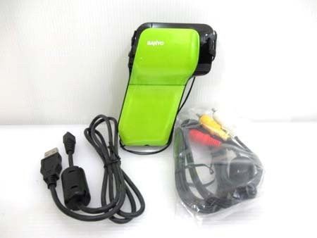 サンヨー SANYO デジタルムービーカメラ ザクティ Xacti DMX-CG11 グリップタイプ 2009年製 箱取扱説明書無し ノーチェックジャンク品