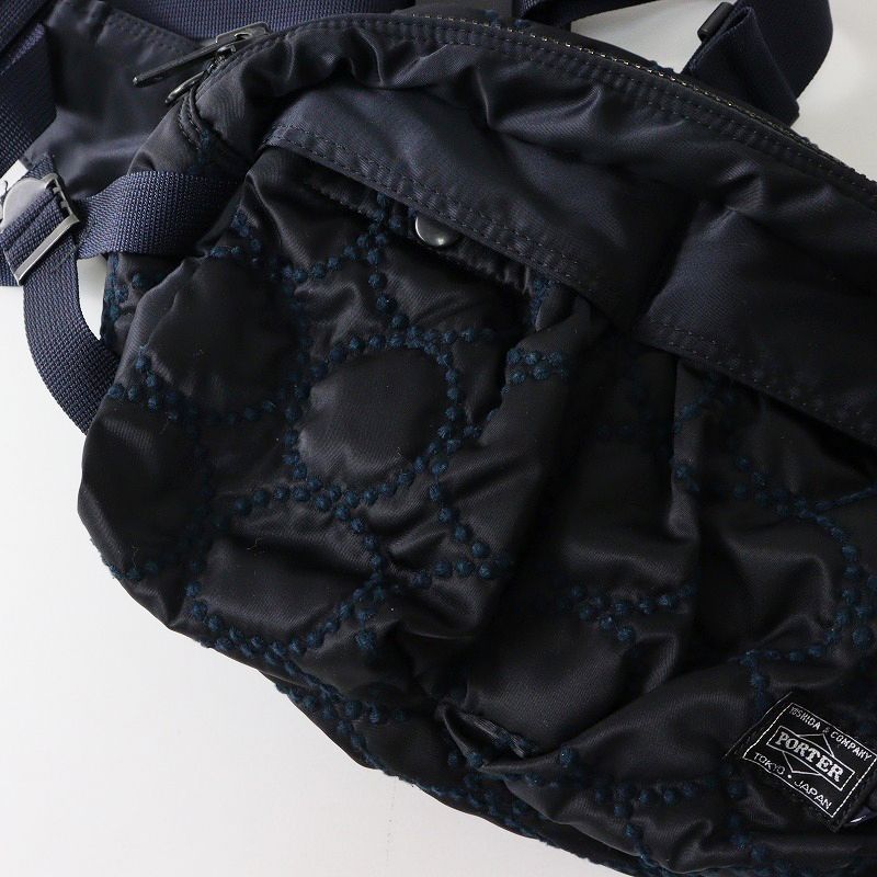 ミナペルホネン PORTER ウエストバッグ mina perhonen - tambourine WAIST BAG × PORTERの通販 by くろ