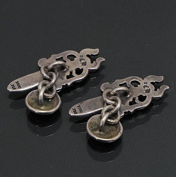 銀座店 クロムハーツ ダガー カフス メンズ シルバー SV925 94007
