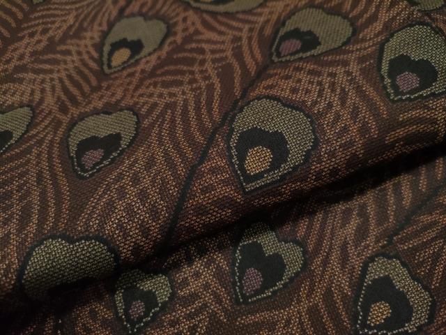 平和屋着物○本場大島紬 訪問着 9マルキ 孔雀 正絹 逸品 CAAS7273yc