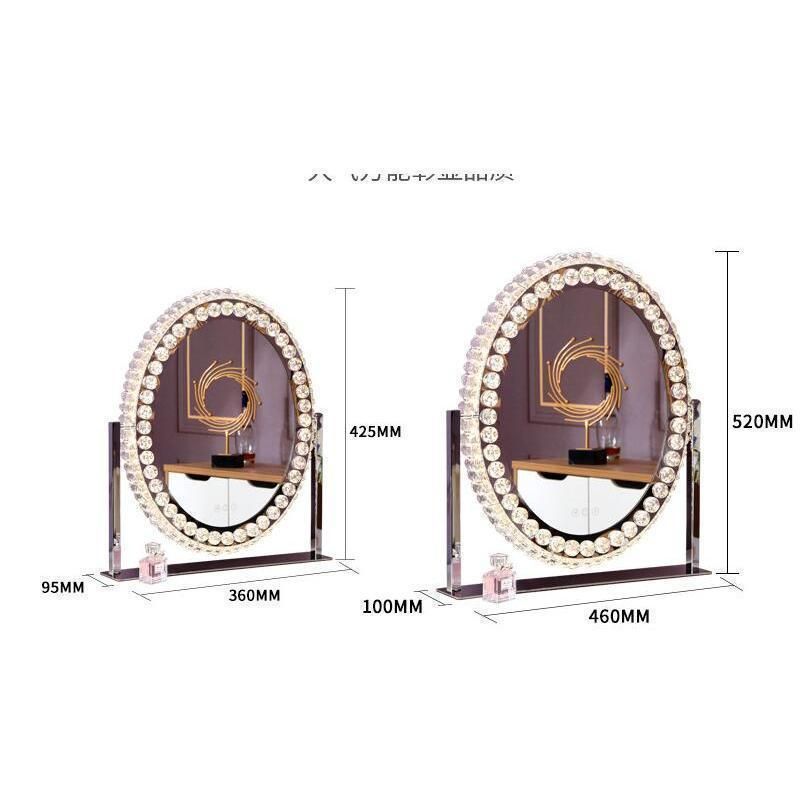 送料無料 女優ミラー おしゃれ クリスタル 三色調光?無段階調光 LEDライト付き ドレッサー ハリウッドミラー 化粧鏡 女優鏡 卓上ミラー LEDミラー スタンドミラー WWW_KANDAIZUMI_COM