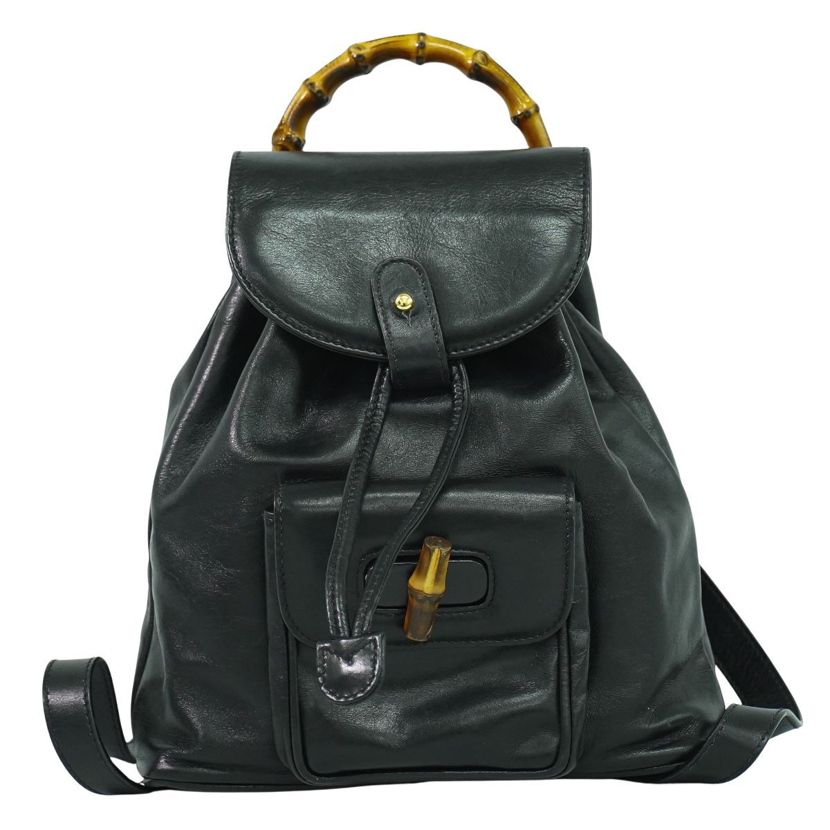 本物 グッチ GUCCI バンブーミニ リュックサック バックパック レザー 