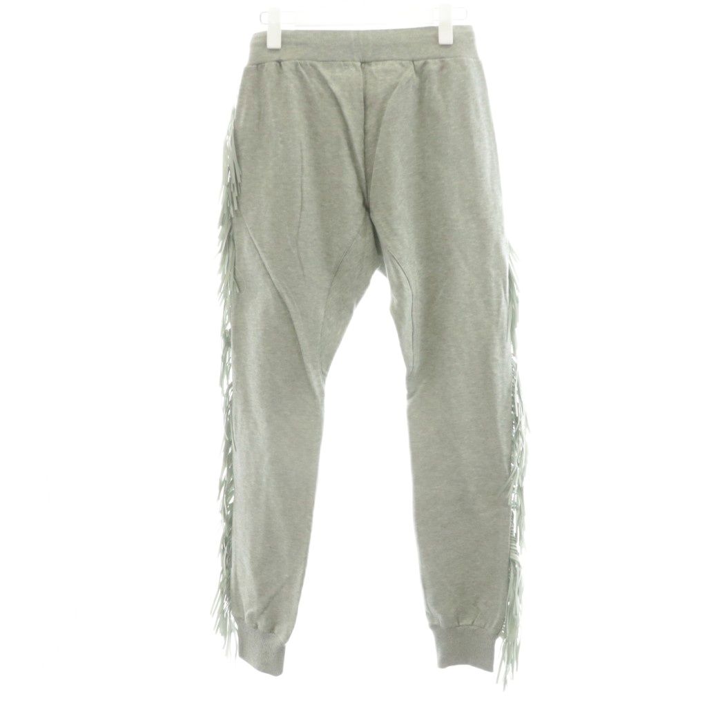 ドレスキャンプ 15 SS QUEEN ジョガーパンツ フリンジ ロゴ プリント 44 グレー 31- AN 21