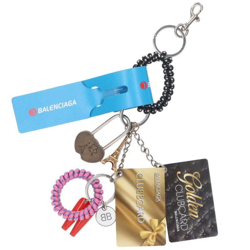 バレンシアガ 829031 2ABTO サブウェイカードキーリング メンズ