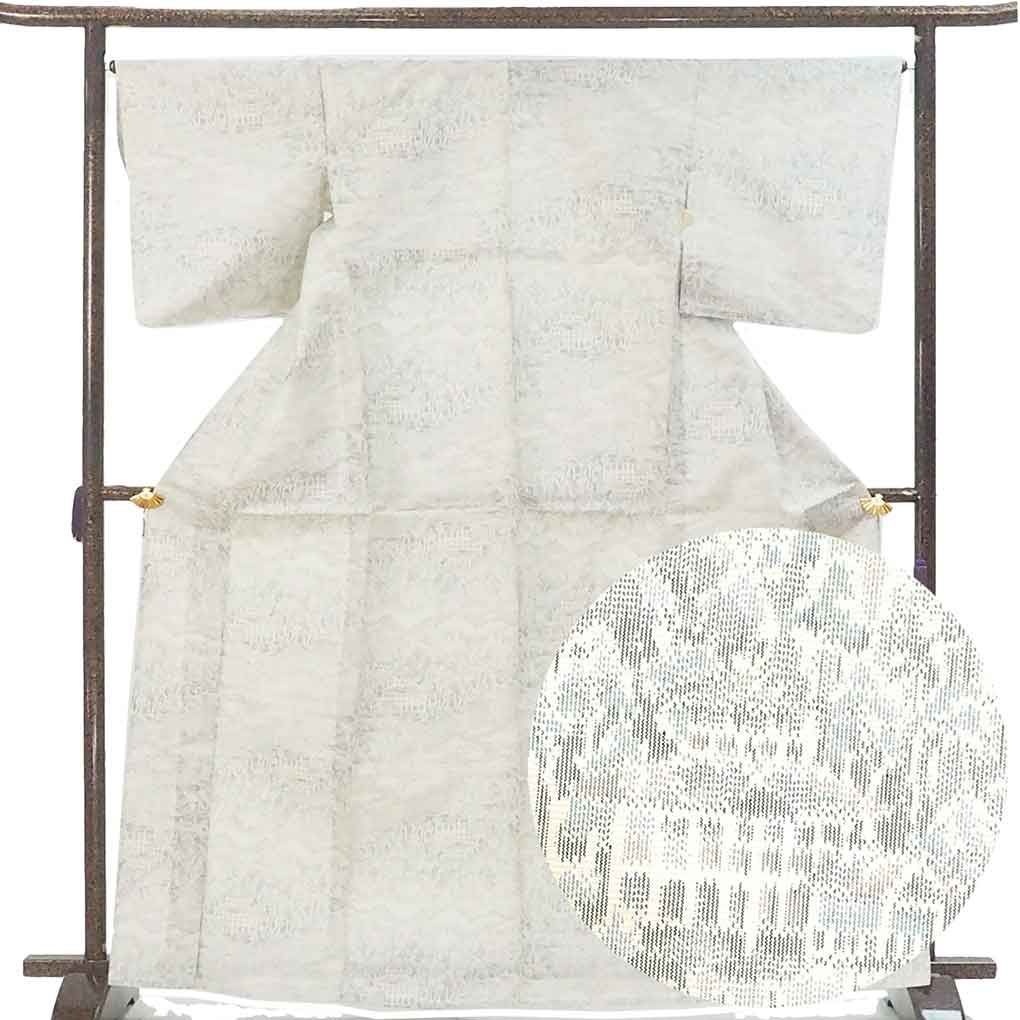 平和屋着物○本場大島紬 7マルキ 笹竹花文 正絹 逸品 未使用 BAAU7082gt