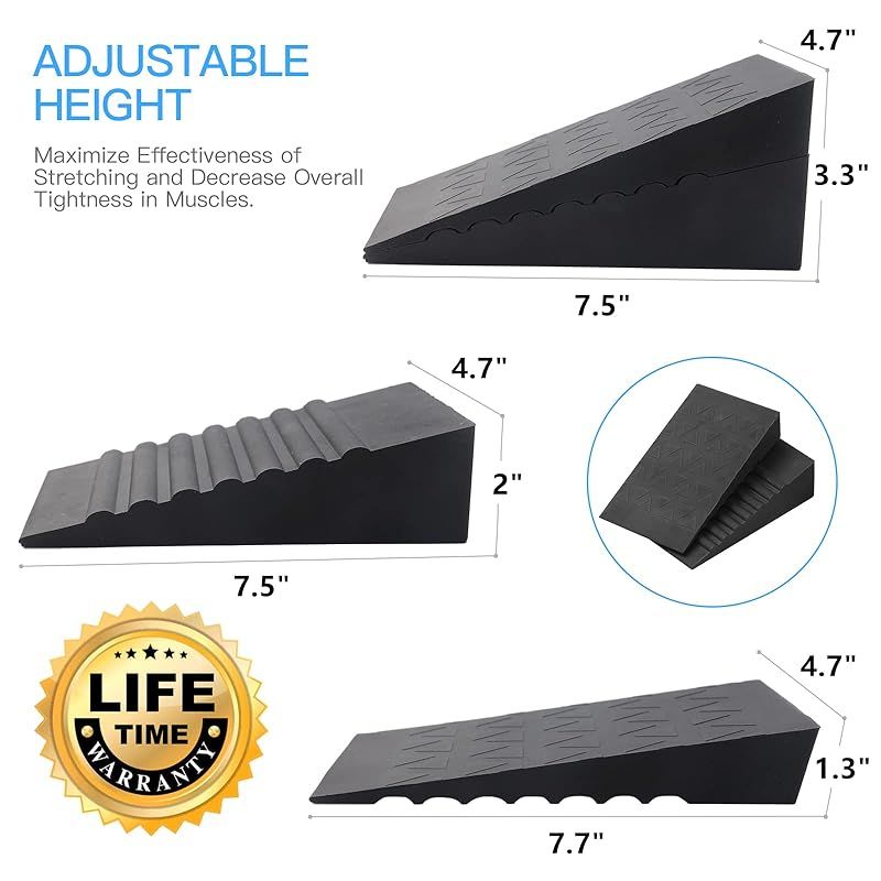 スクワットの滑り止めマットは、高さを調節することができるふくらはぎの