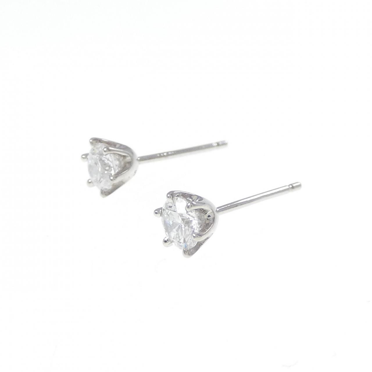 PT900 ソリティア ダイヤモンド ピアス 0.472CT
