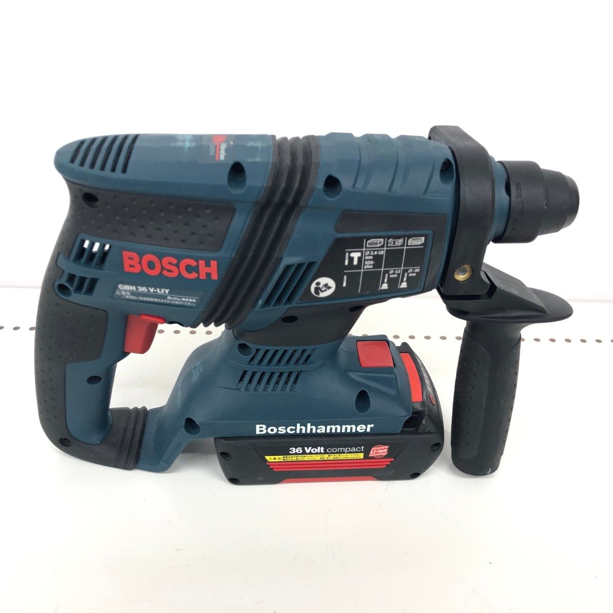 ДД【中古】BOSCH ボッシュ ハンマドリル 充電器・充電池2個・ケース付 GBH36v-LIY やや傷や汚れあり