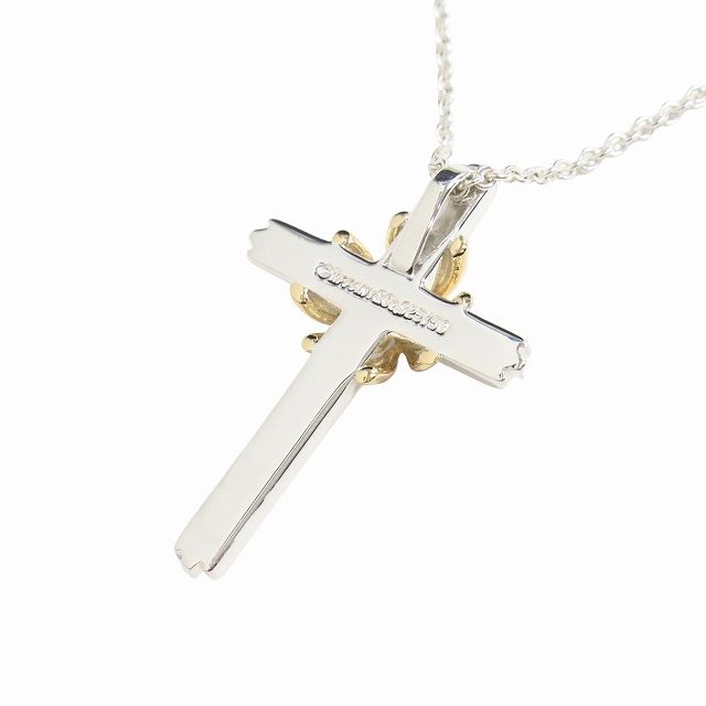 TIFFANY&Co. ネックレス シグネチャー クロス コンビ SV925 K18YG