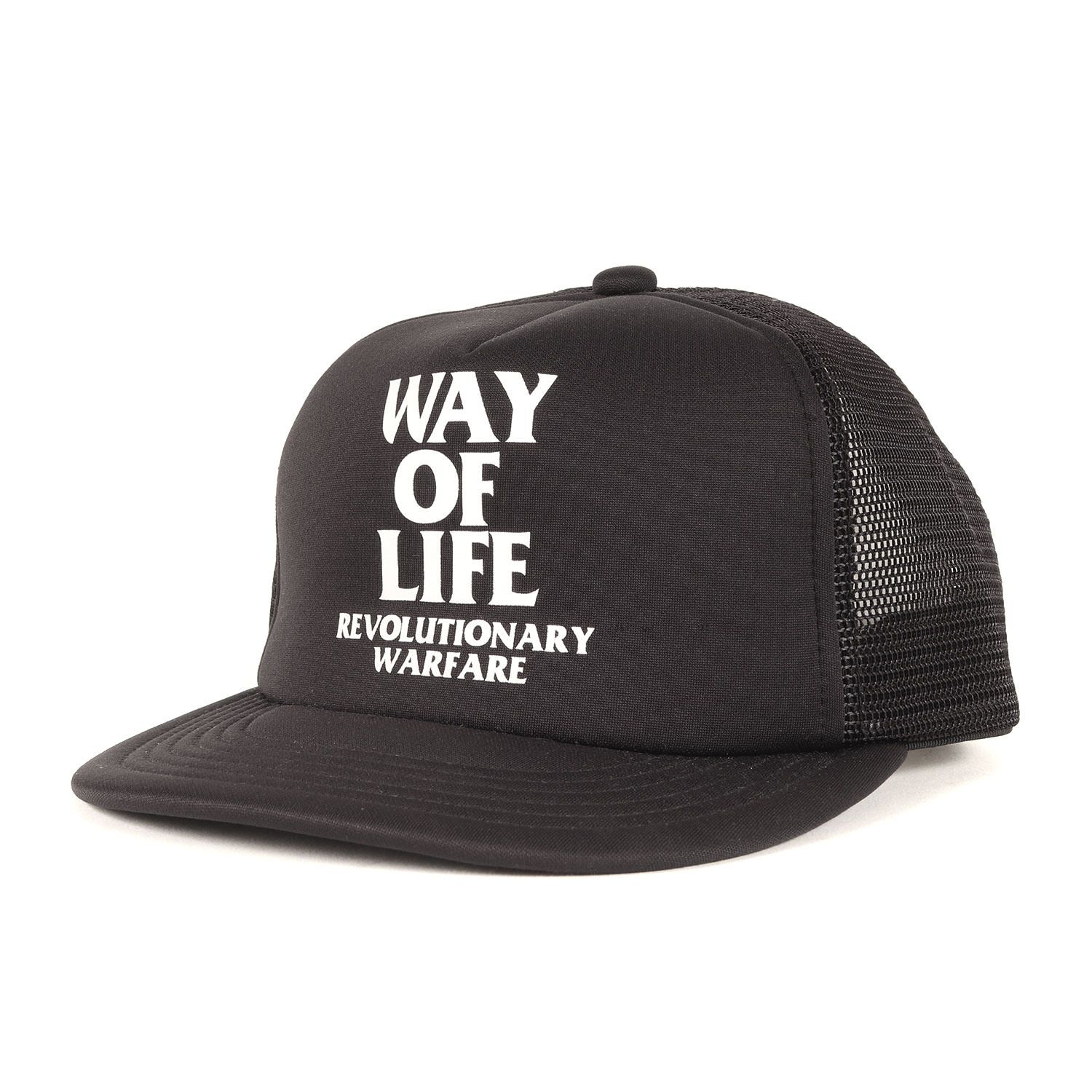 RATS ラッツ キャップ | WAY OF LIFEロゴ メッシュキャップ MESH CAP | ブラック 黒 | ブランド 帽子 メンズ