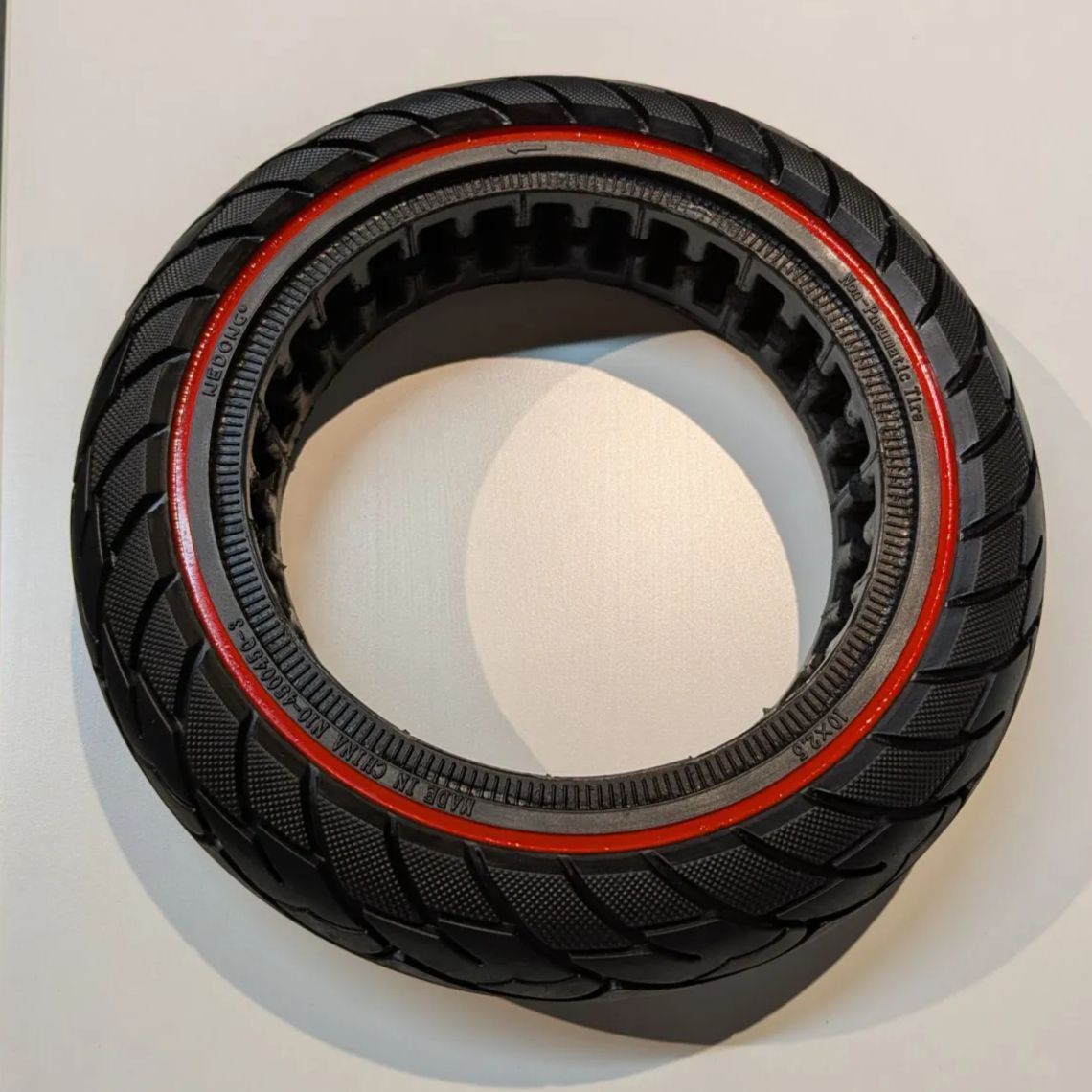 [Used] tire 10 inch 2.5 electric kick board no puncture solid red line ribbon scooter red 10 ✕ 2.5