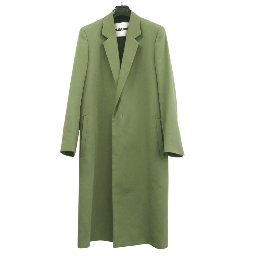 ジルサンダー ウールチェスターコート JSMU105101 MU20200021 キュプラ カーキ 1148 JIL SANDER