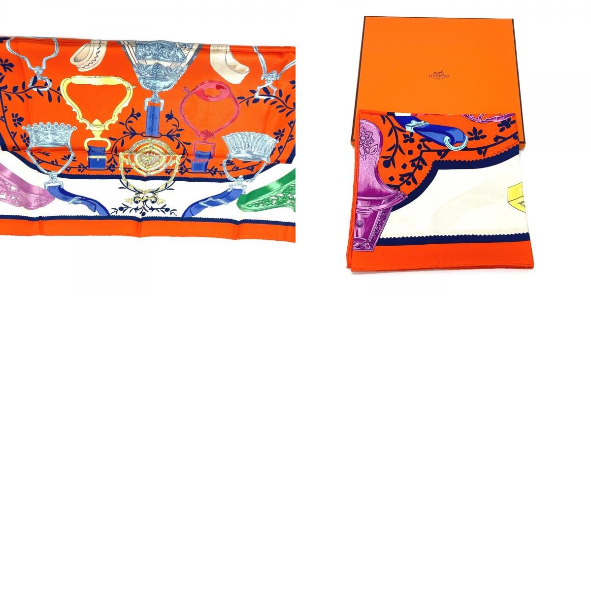 エルメス 鎧・リミックス カレ90 ストール プレゼント スカーフ シルク