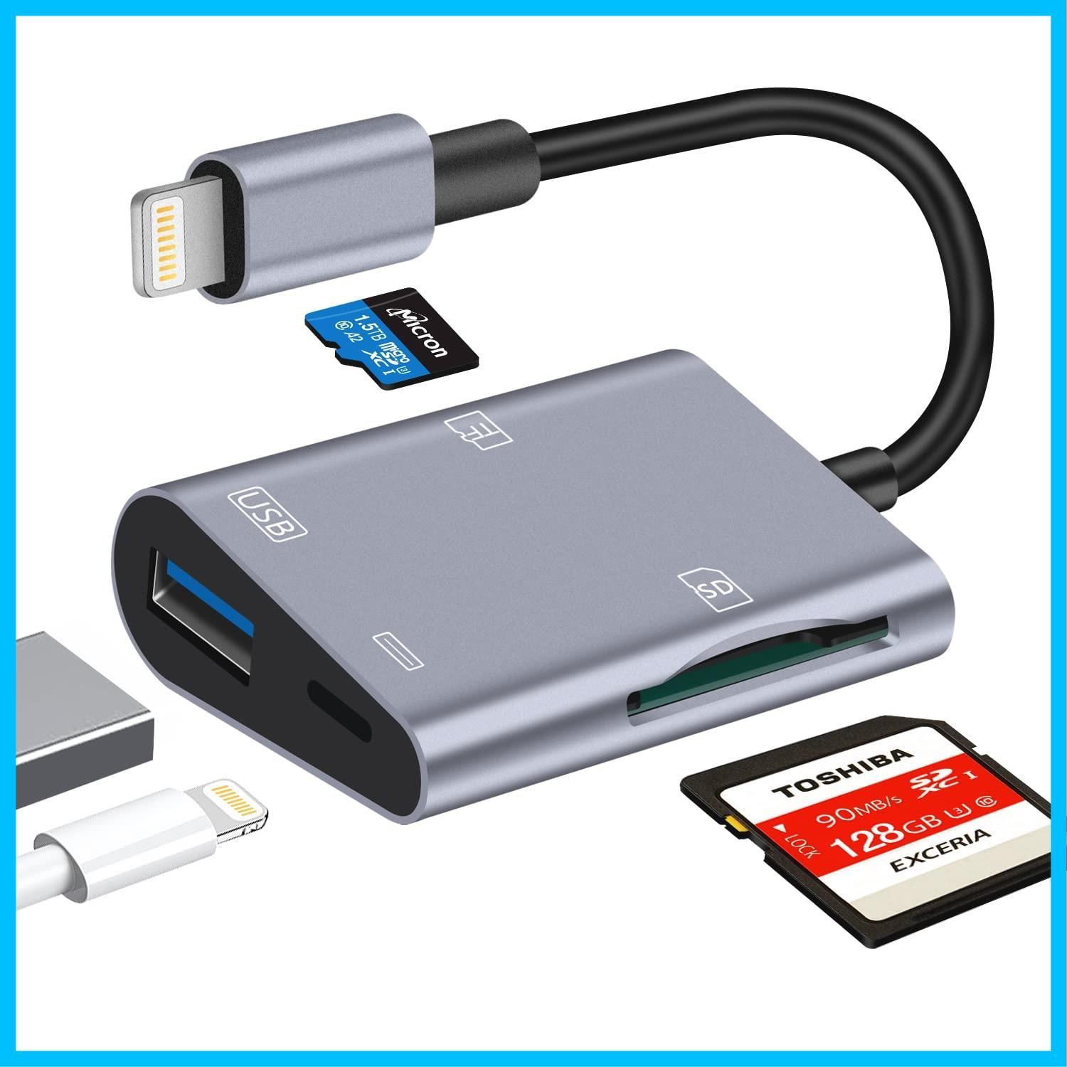 正規認証品　 Lightning USBカメラアダプタ USB変換アダプタ