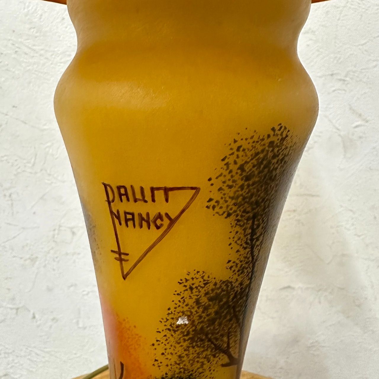 ドームナンシー 吊り卓上照明 アンテルカレール 被せガラス 高さ40cm