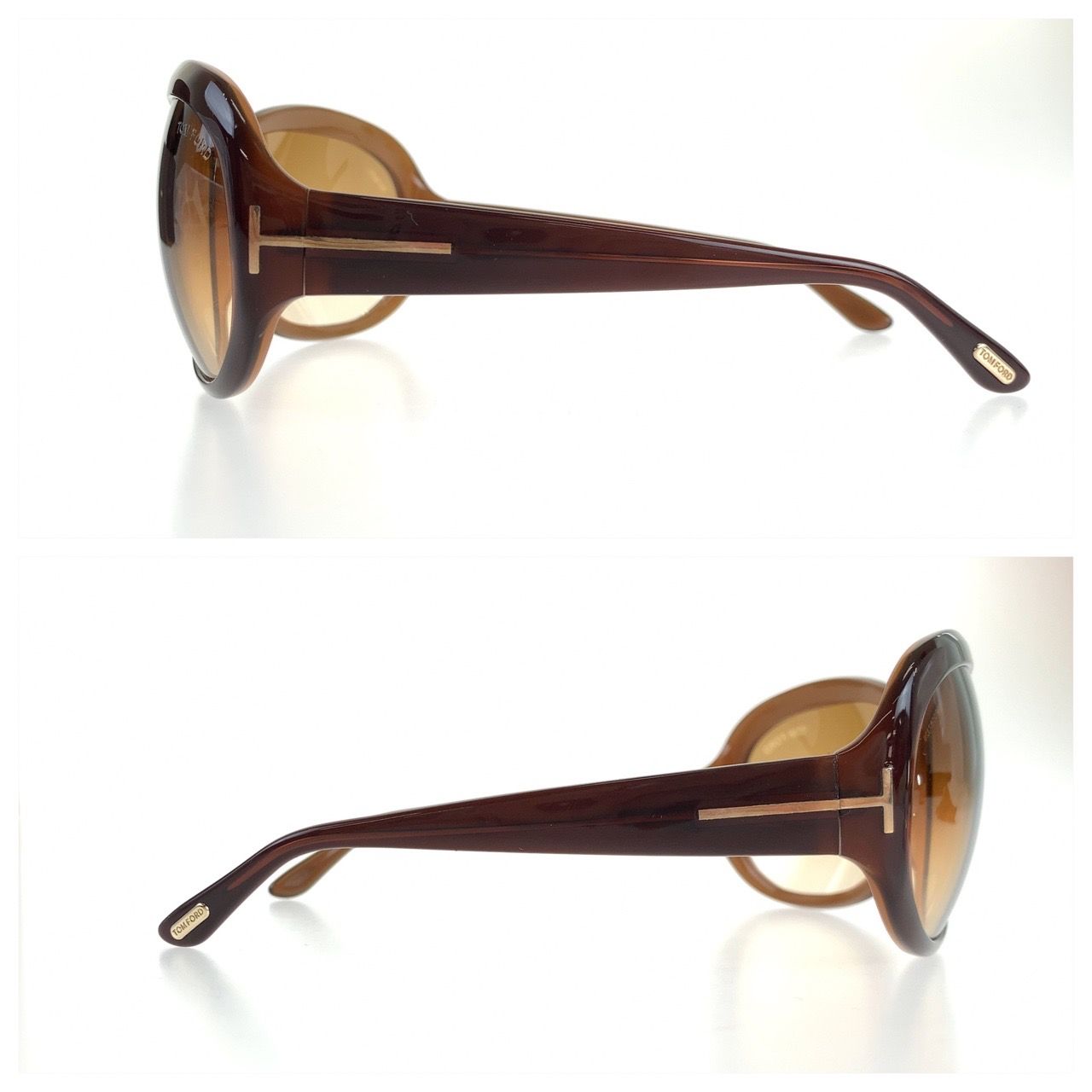 TOM FORD トムフォード アイウェア フィオナ ブラウン 茶 ゴールド金具  