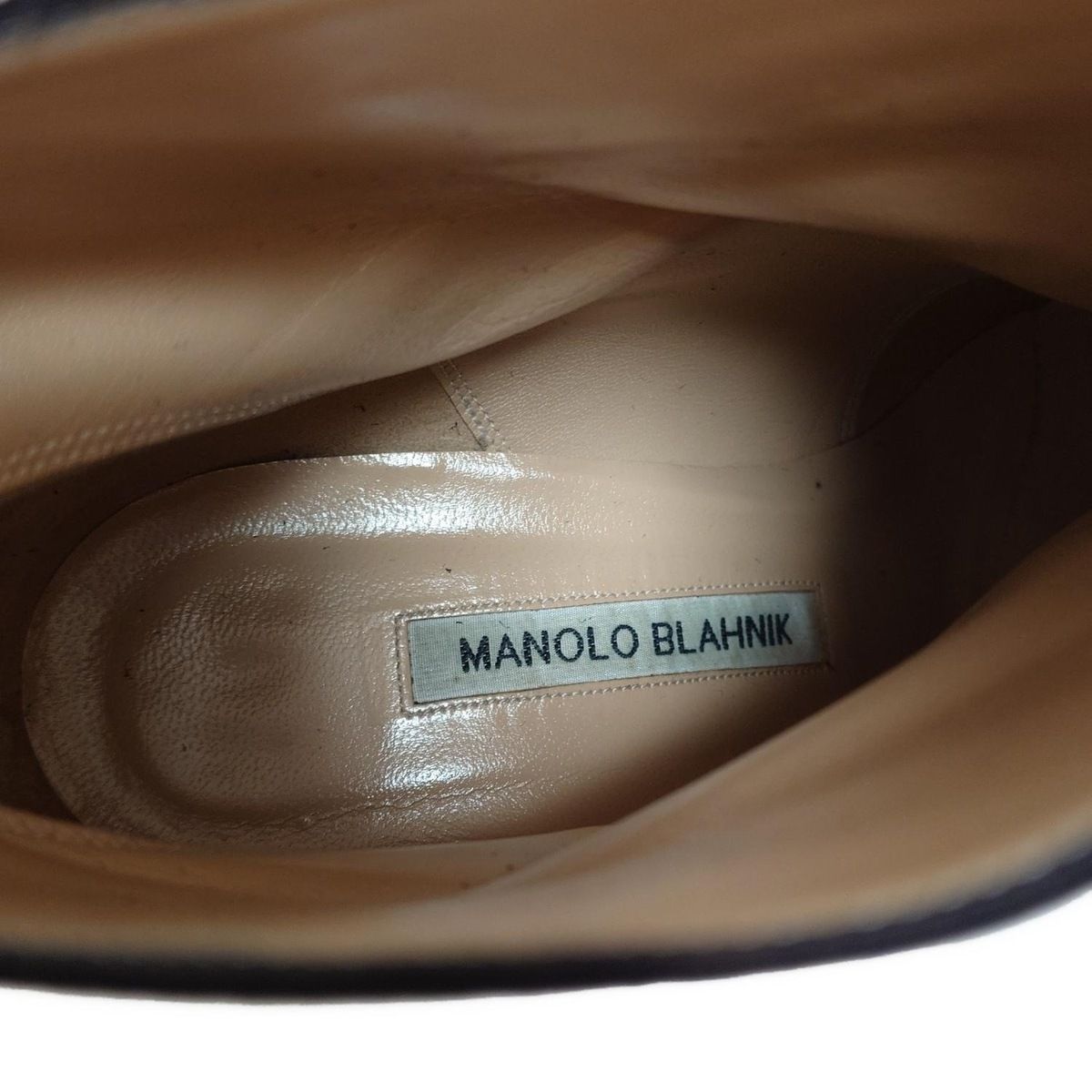 MANOLO BLAHNIK マノロブラニク ショートブーツ 38 レディース - 黒 アウトソール張替済 KIN-KAAI_COM