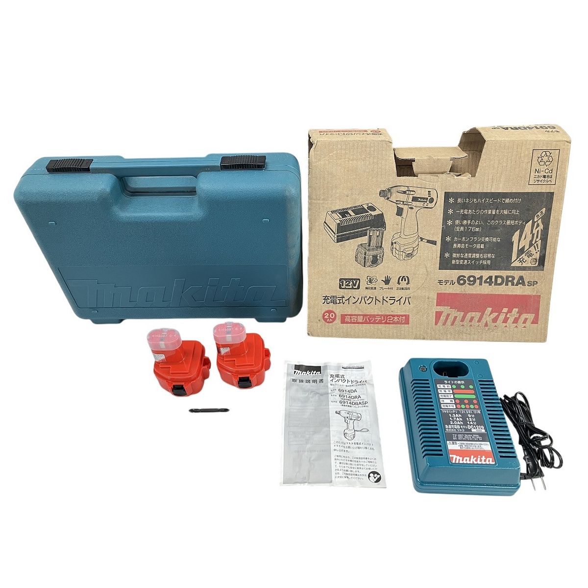 Makita マキタ 6914DRA 充電式 インパクトドライバー 充電式 ケース付き 電動工具 W10518078