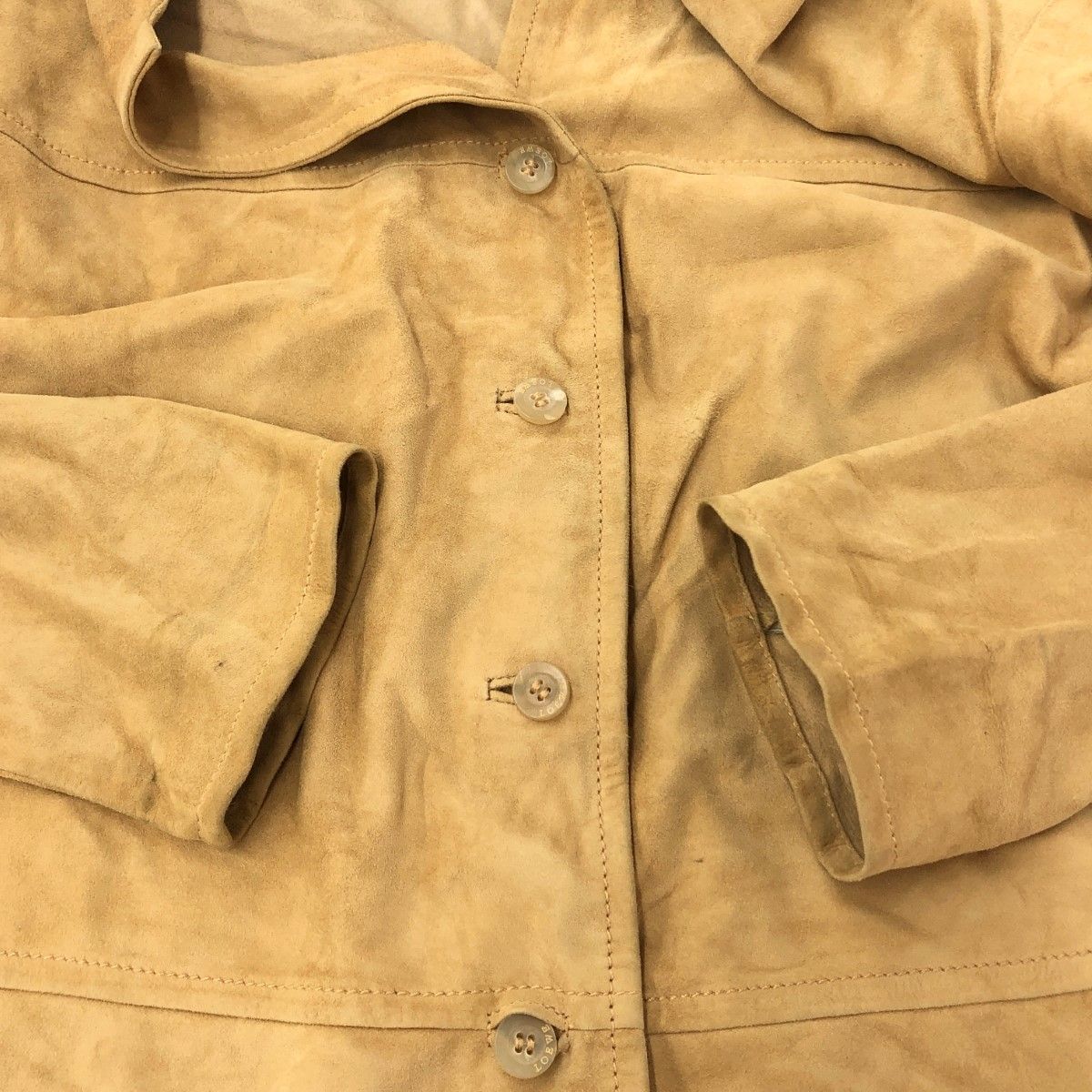 LOEWE ロエベ レザージャケット サイズ:38 ブラウンベージュ