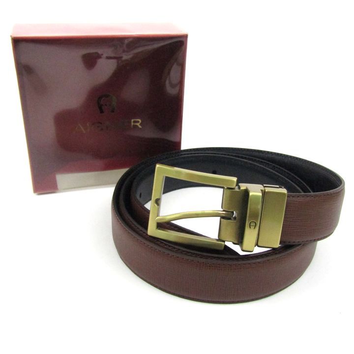 AIGNER アイグナー　ボストン　レザー　ブラウン　茶色 AIGNER アイグナー ボストン レザー ブラウン 茶色