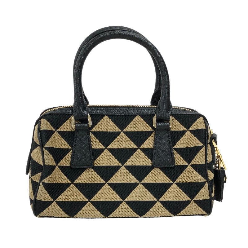 プラダ PRADA シンボル エンブロイダリートップ ハンドルバッグ 