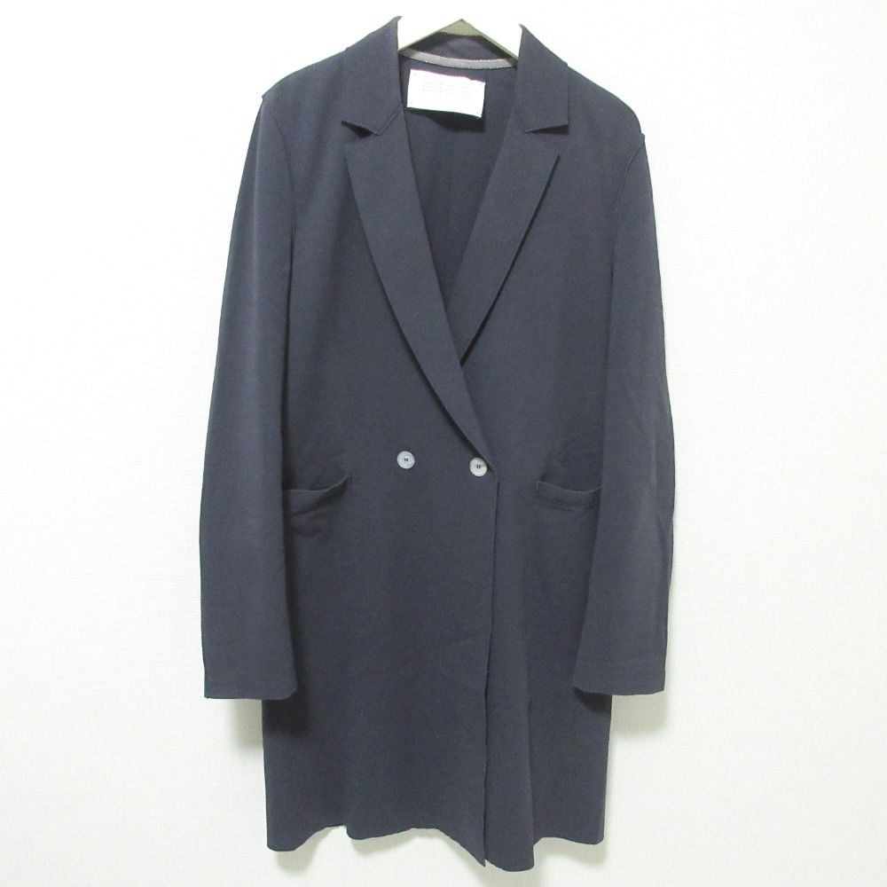 美品】HARRIS WHARF LONDON チェスターコート ネイビー 【公式通販】