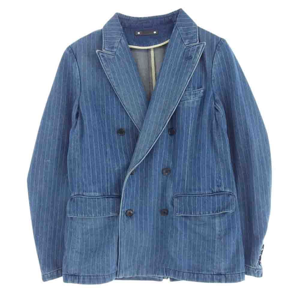 MINEDENIM マインデニム 22SS 2203-8005-86-442 Denim Tailored JKT ダブルブレスト ピークドラペル デニム テーラード ジャケット インディゴブルー系 44【中古】 MINEDENIM マインデニム 22SS 2203-8005-86-442 Denim Tailored JKT
