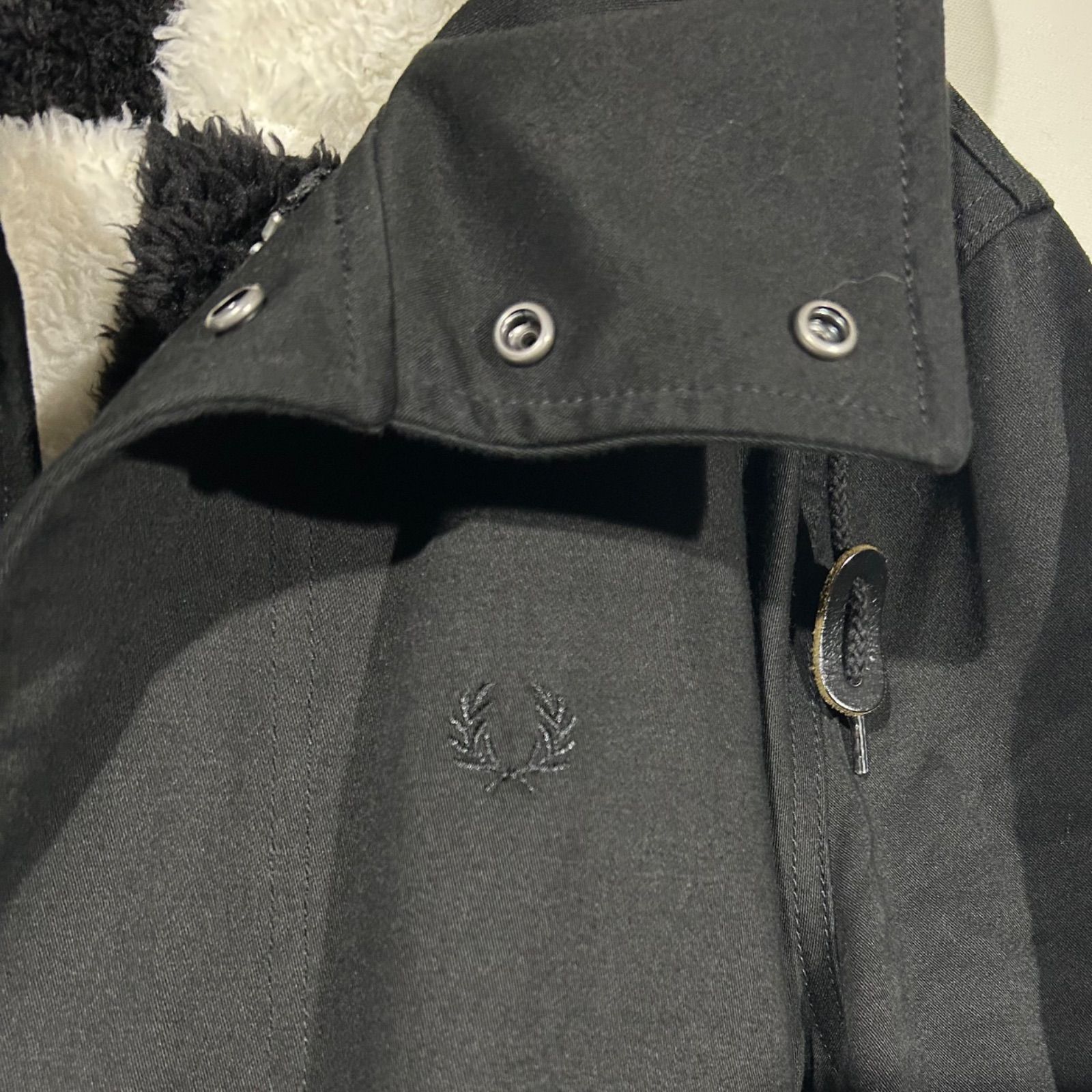 【未使用】フレッドペリー　モッズコート　メンズ　ブラック フレッドペリー FRED PERRY モッズコート ブロックチェック