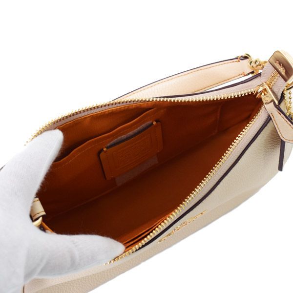コーチ バッグ スヌーピー COACH ぺブルレザー ピーナッツ
