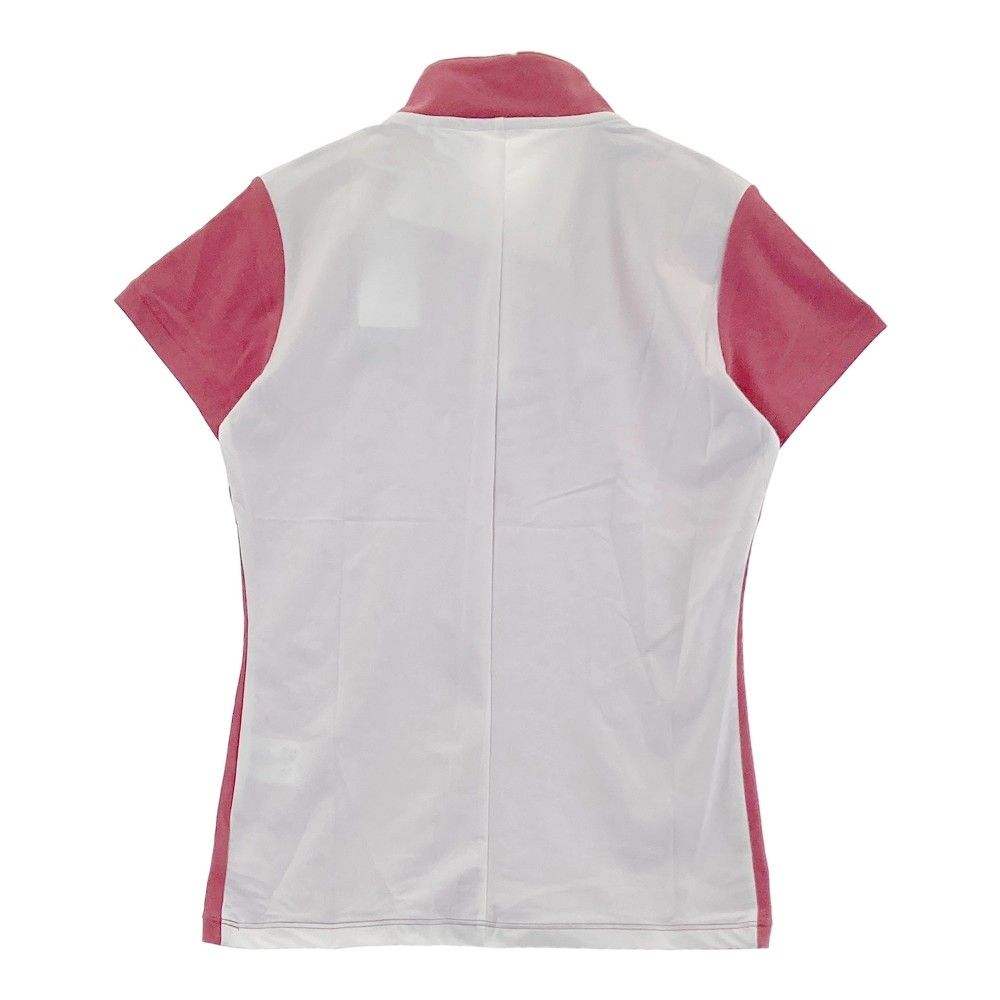 サイズ：S DESCENTE GOLF デサントゴルフ  ハーフジップ半袖Tシャツ  ピンク系 [240101423424] ゴルフウェア レディース ストスト サイズ：S DESCENTE GOLF デサントゴルフ ハーフジップ半袖T