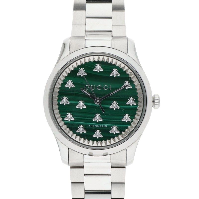 グッチ 126.4|タイムレス BEE文字盤自動巻きオートマティック腕時計 メンズ
