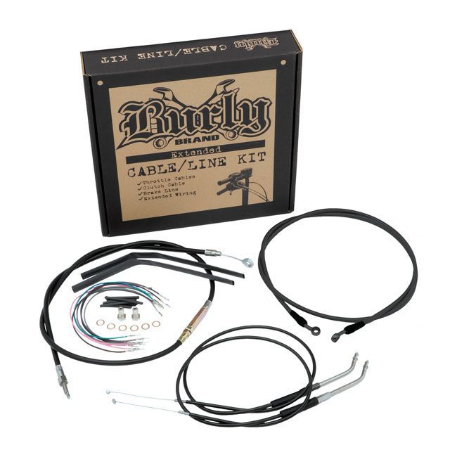 BURLY apehanger cable line kit 16 black | 587746