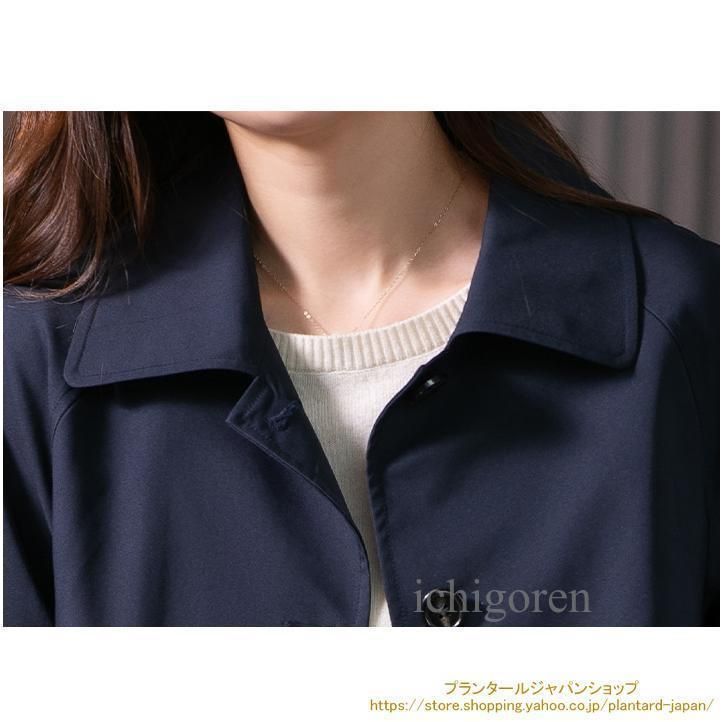 トレンチコート レディース 40代 ミディアム丈ジャケット ステンカラー