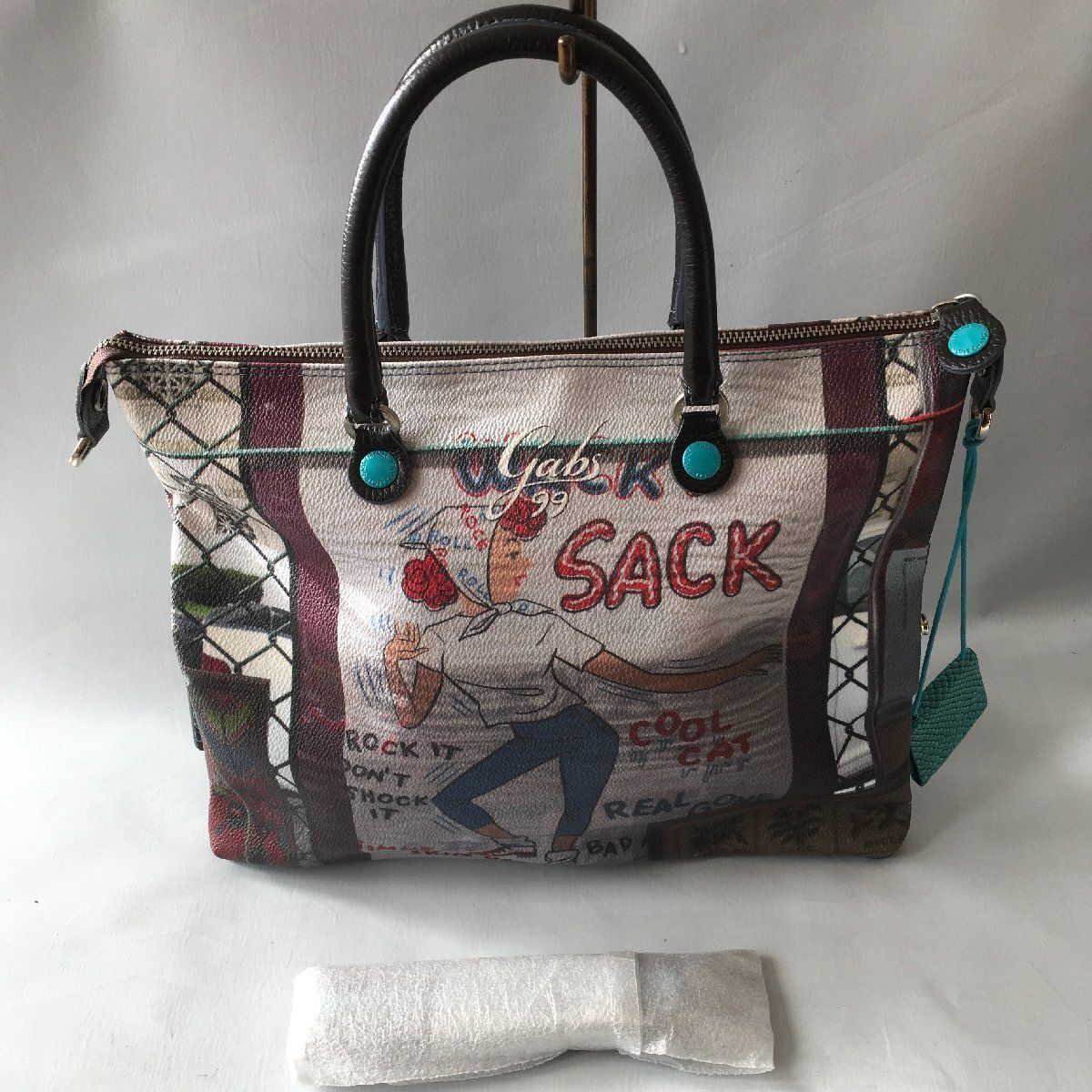 USED ガブスバッグ　GABS ITALY トートバッグ　ショルダーバッグ 極美品 GABS (ガブス) トート バッグ ショルダー付き - メルカリ