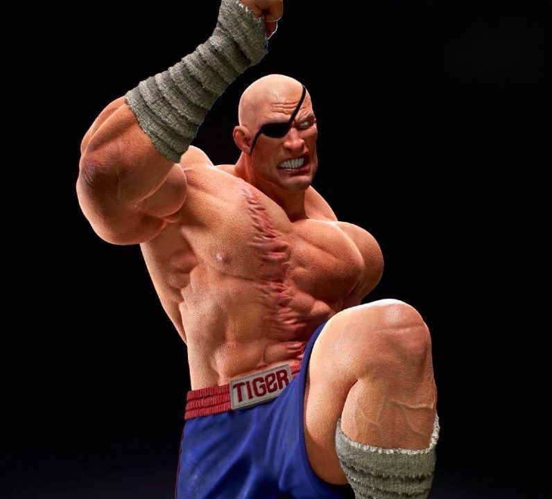 1/8 ガレージキット　フィギュア　未塗装　ストリートファイター　サガット　24cm