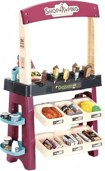 【在庫処分】Lycutus豪華アイスクリームスーパーセット お店屋さんごっこ おもちゃ 子どものままごと模擬スイーツ店 お店やさんごっこ おままごとセット アイスクリーム屋さん スーパーの