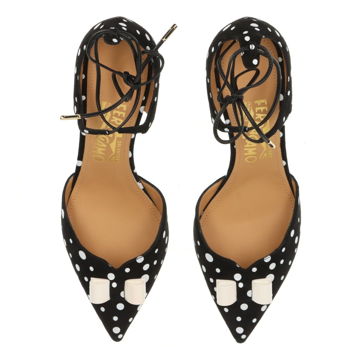 サルヴァトーレフェラガモ × エドガルドオソリオ パンプス 6 1|2 23.5cm 相当 ヒール 靴 レディース MMM BN50-7 KIN-KAAI_COM